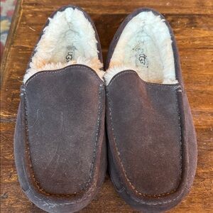 UGG Chocolate Brown Shearling Lined Moccasins